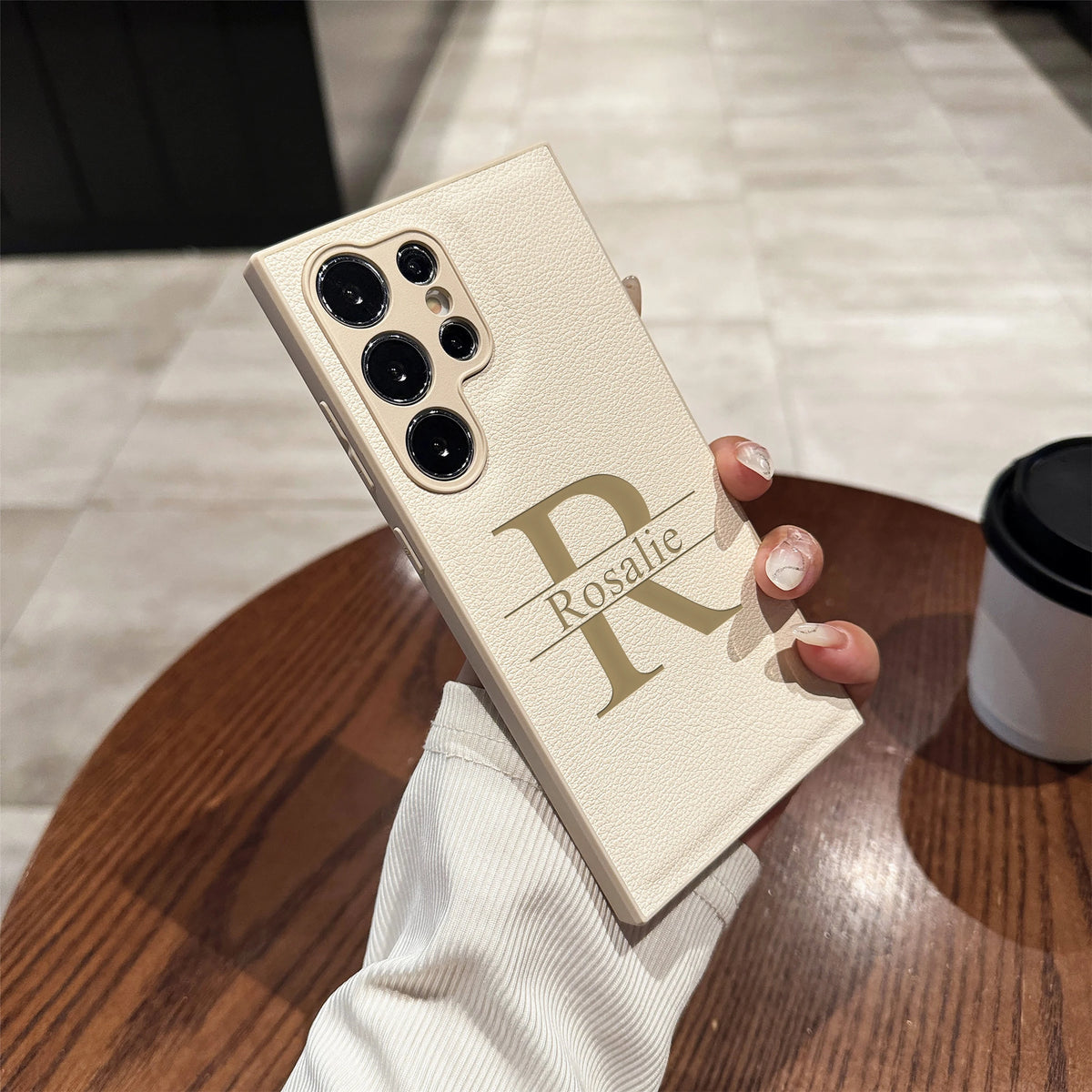 Custom Name Initials Case For Samsung Galaxy S25 S24 S23 S22 S21 S20 Ultra Plus FE A13 A14 A15 A34 A35 A52 A53 A54 A55 A56 A05S