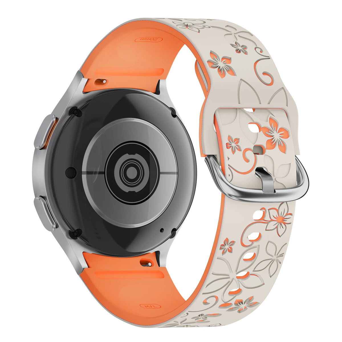 Silicone Band for Samsung Galaxy Watch 7 6 5 4 FE/5Pro 45mm No Gaps Sport Correa Engraved Galaxy Watch6 Classic 43mm 47mm Strap