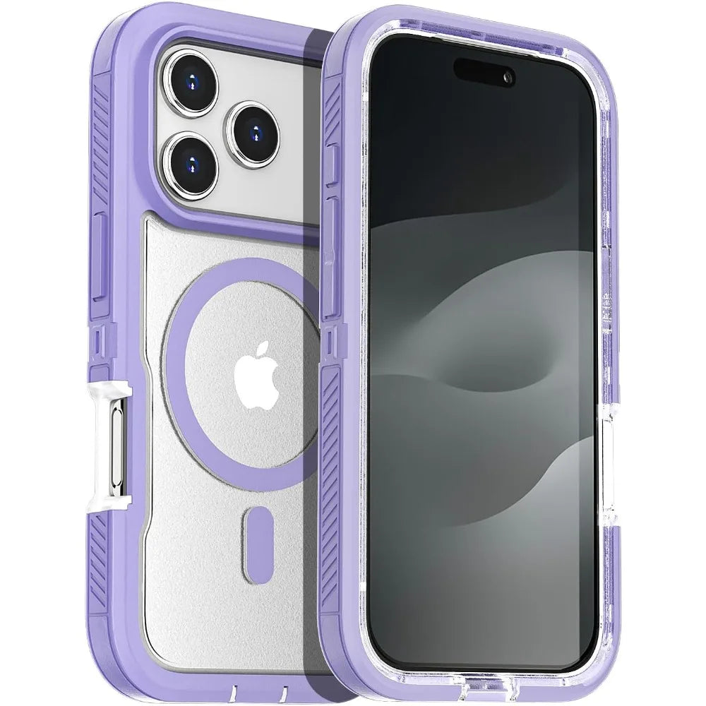 Matte Clear Magnetic OTT Phone Case For iPhone Air 18 17 16 15 14 Plus 13 Pro Max Anti-Slip Grip & Wireless Charge Protect Cover