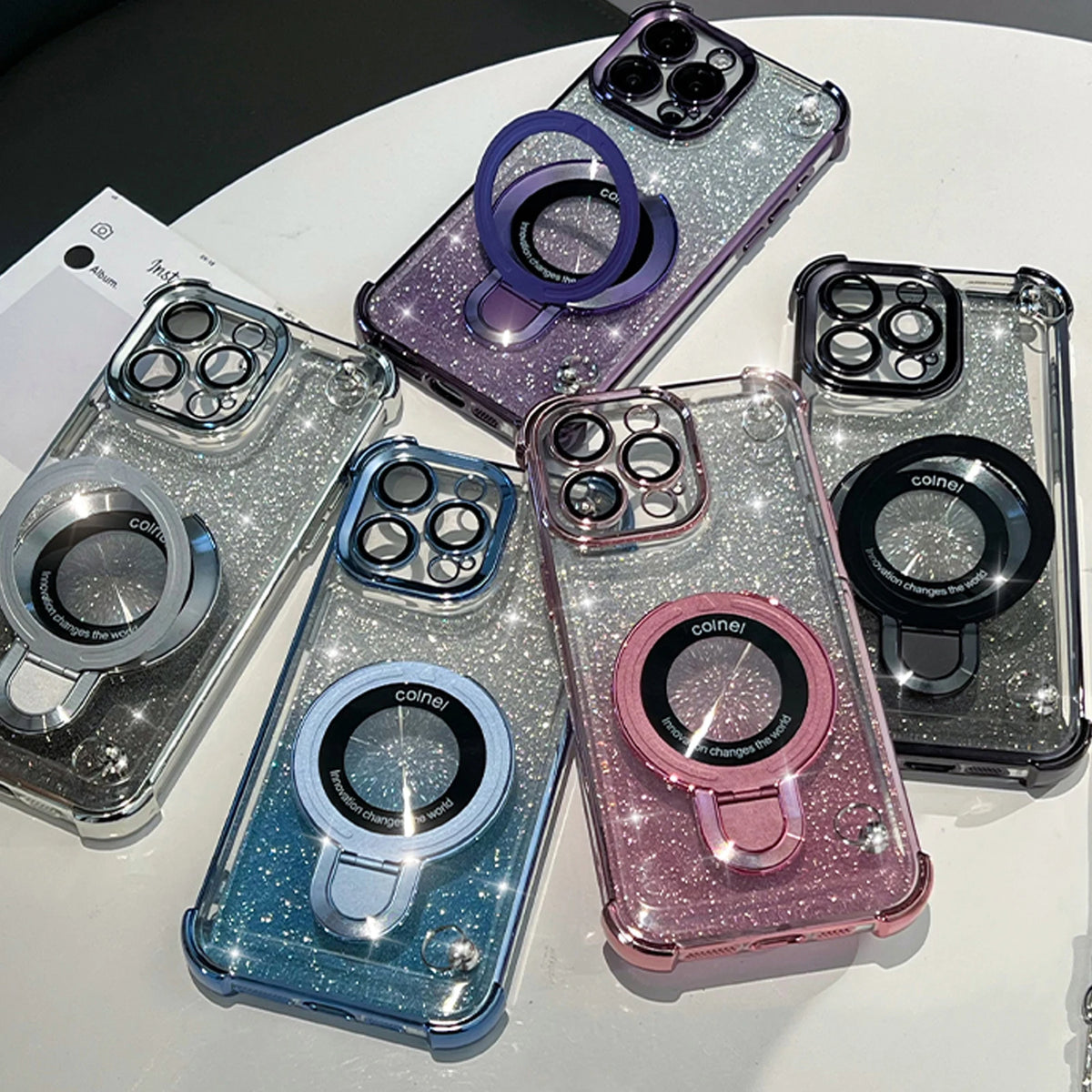 Wireless Charging Holder With Four Corner Anti Drop Phone Case With Lanyard for iPhone 17 16 15 14 13 12 11 Pro Max + Plus Cover