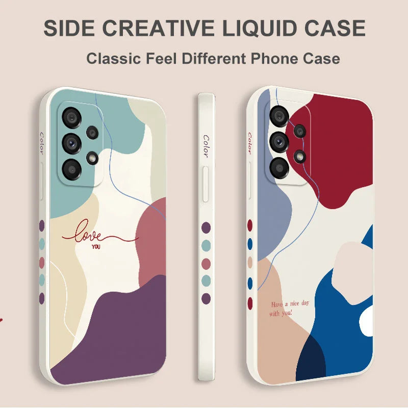 Color Patches Phone Case Samsung A56 A36 A26 A54 A34 A24 A14 A15 A16 A25 A35 A55 A73 A53 A33 A23 A13 A06 A72 A52 A32 A22 4G 5G