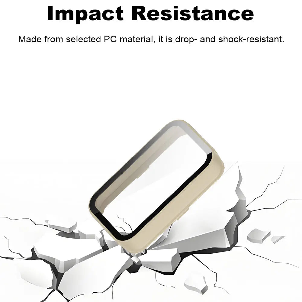 Tempered Glass + PC Case For Honor Band 9 Smart Watch All-Around Screen Protector Hard Bumper for Huawei Honor Band9 Cover