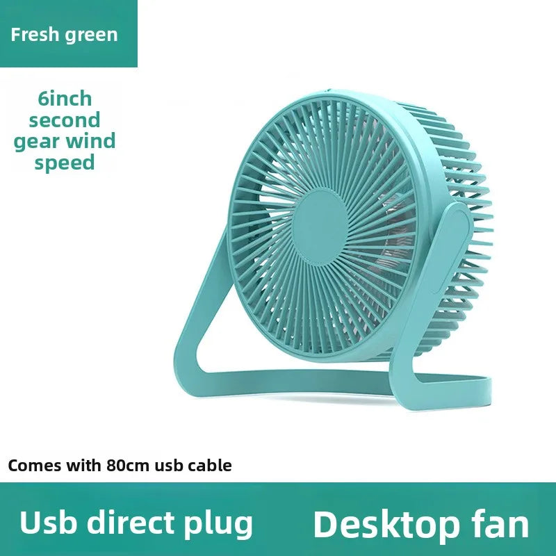 5 6 8 Inch USB Powered Mini Desktop Fan Strong Wind Quiet Portable Table Cooling Fan For Office Bedroom Dorm Student Home Use