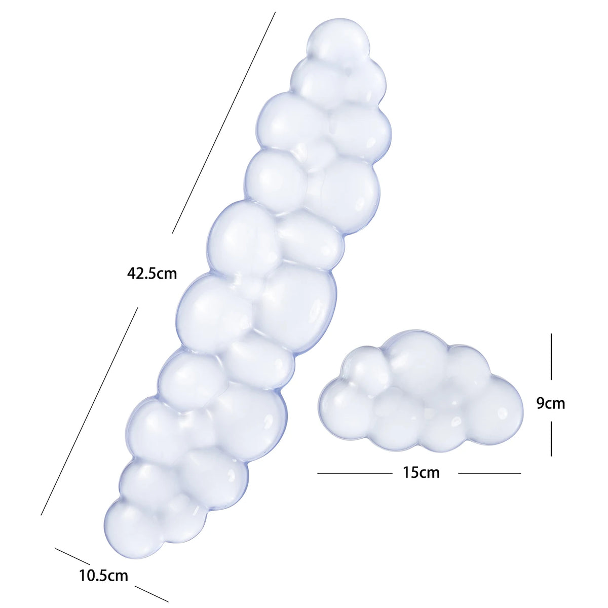 Cute Cloud Ergonomic Wrist Rest Silicone TPU Keyboard Mouse Pad Pressure Relief Comfort for Office Gaming Laptop Desktop Gift