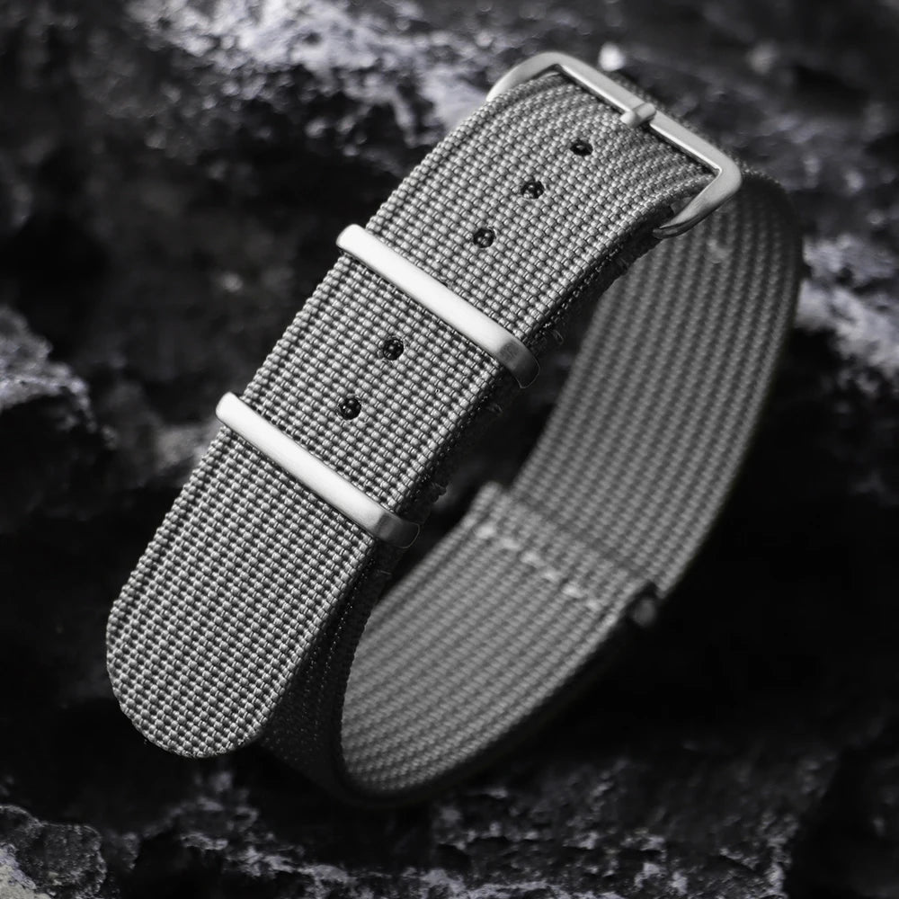 18/19/20/22mm Matte Buckle High Quality Fabric Watchband Woven Nylon Watch Strap One Piece Weave Watch Band for Omega for Seiko