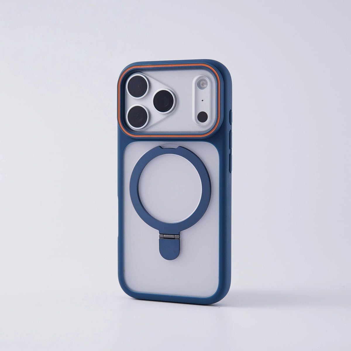 Matte Translucent Magnetic Ring Bracket Bumper Case For iPhone 17 Pro Max 16 15 14 13 12 Shockproof Stand Cover For Magsafe