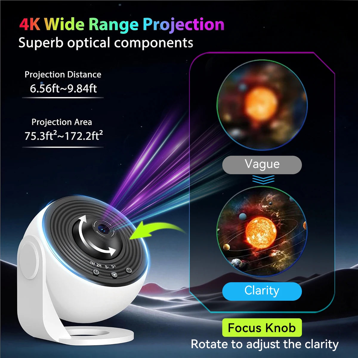 New upgraded 14IN1 Night Light Galaxy Projector Starry Sky Projector 360° Rotate Planetarium Lamp for Kids Bedroom Decor Lights