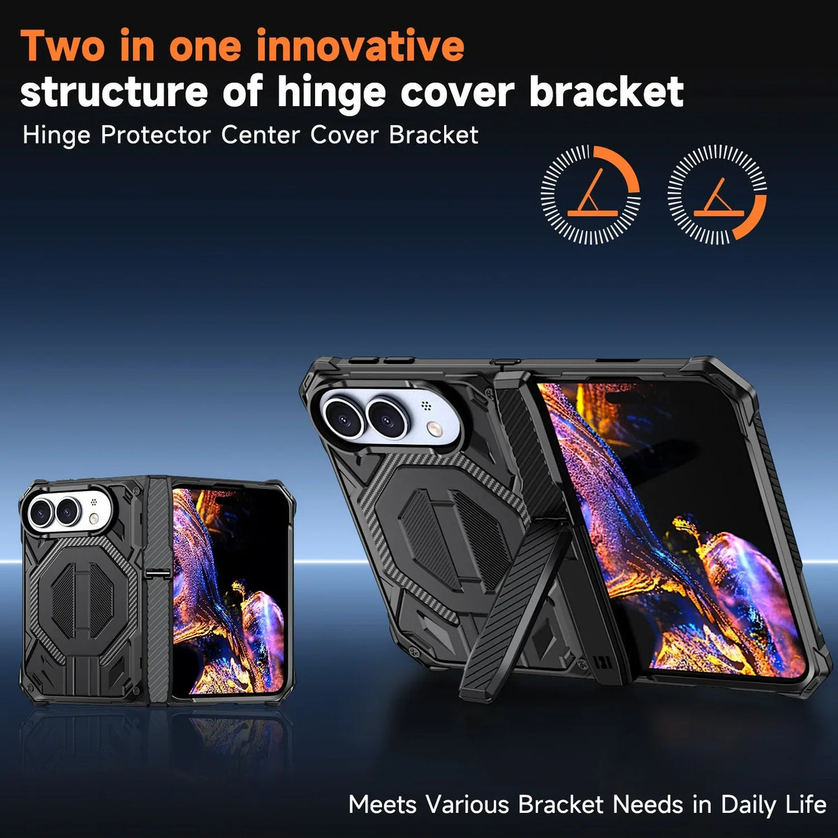 Case For iphone Duo,Magnetic Magsafe Anti Drop Kickstand Central Axis Slim Fit Protection Cover phone accessories