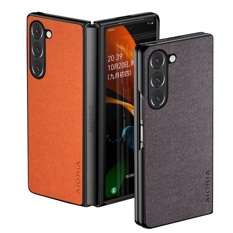 Case for Samsung Galaxy Z Fold 7 6 5 4 3 5G Fold6 coque Luxury textile Leather cover funda for samsung galaxy z fold 6 case capa