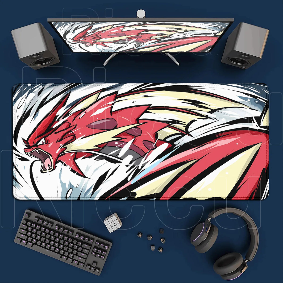 Gaming Anime P-Pokemons Gyarados Mousepad Large Non-slip Rubber Mouse Pad Gamer XXL 900x400mm Pc Keyboard Desk Mouse Mat Carpet