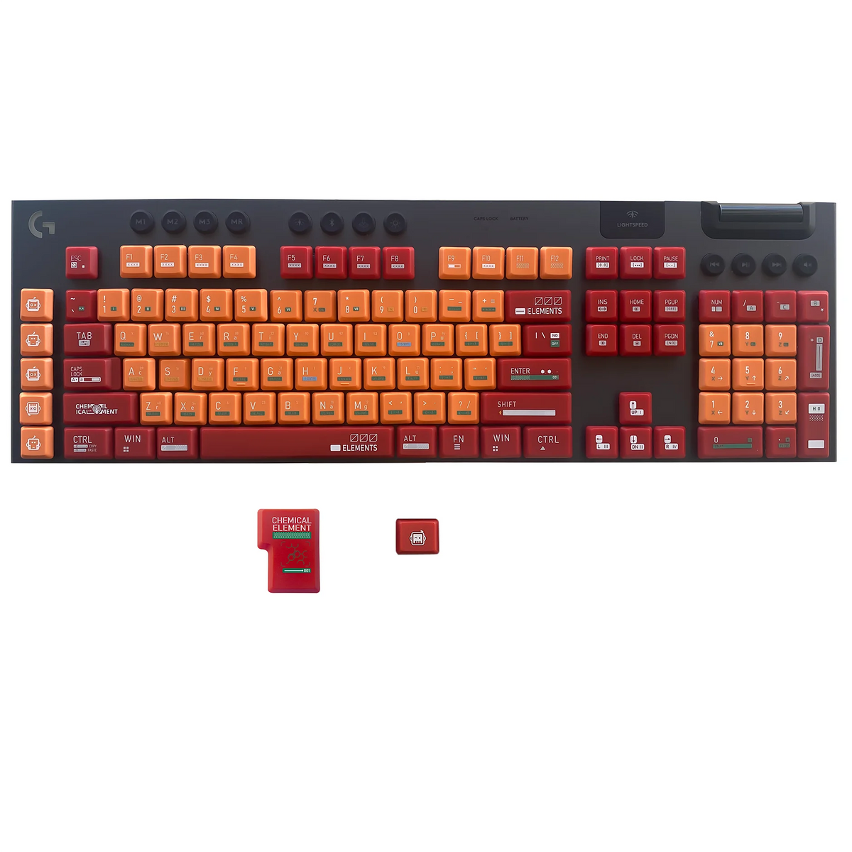 Dazzling Upgrade! G915 Dual-color Keycaps, PBT DIY Keycaps for Logitech G813/G815/G913/G915 TKL RGB Mechanical Gaming Keyboards