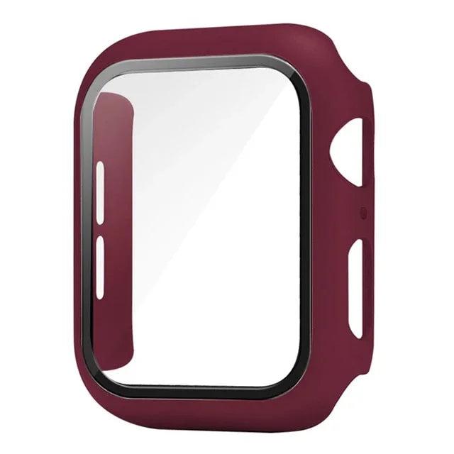 Glass+Cover For Apple Watch case 10 9 8 7 6 SE 5 iWatch Accessorie Screen Protector iWatch series 46mm 44mm 40mm 41 45mm 38 42mm