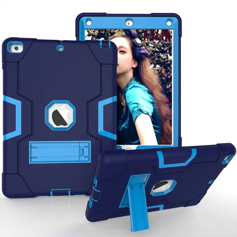 Armor Stand Shockproof Kids Tablet Case for IPad Air 10.2 10.5 11 12.9 Inch 2021 I Pad Pro 9.7 Mini 6 5 4 3 2 7th 8th 9th Cover
