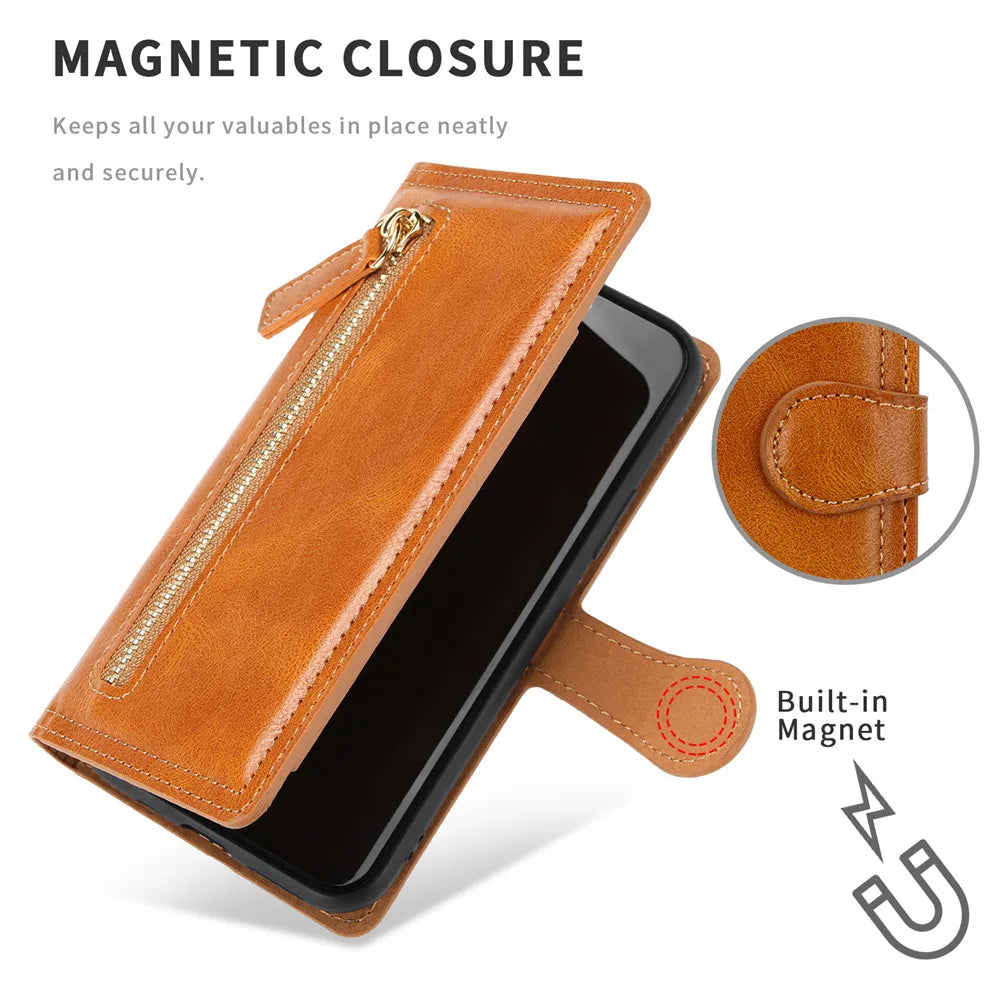 for Samsung Galaxy S10 Plus S10e S10+ Leather Skin Flip Wallet Book Phone Case Cover for Galaxy S10e S10 Plus S10+ Funda