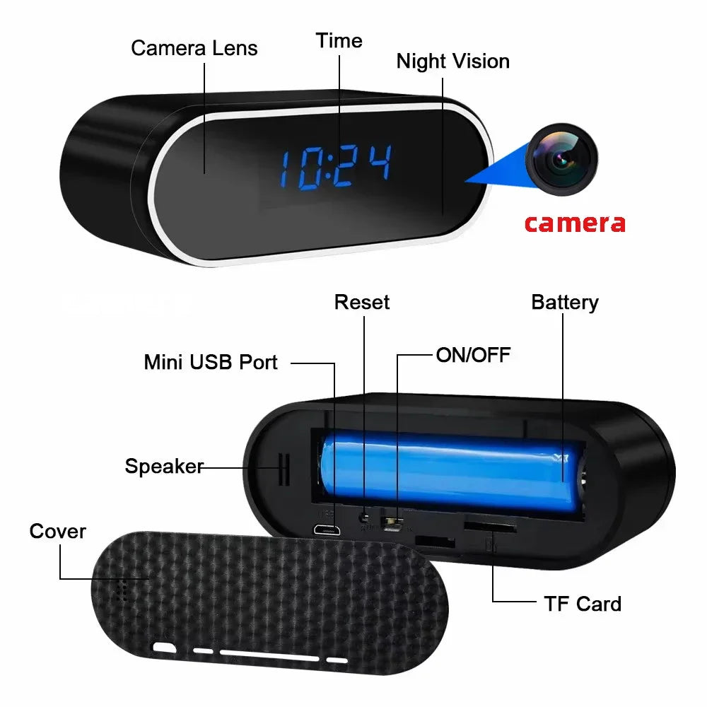 HD4K, New Wi Fi Mini Clock Camera, Upgraded Remote Viewing, Sports Detection, Infrared Night Vision, Home HD Camera