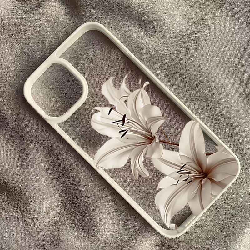 Shockproof Phone Case for iPhone 16 17 Pro Max 15 Pro 14 13 12 11 16E Air X XR XS 7 8 Plus SE Elegant Vintage Lily Floral Cover
