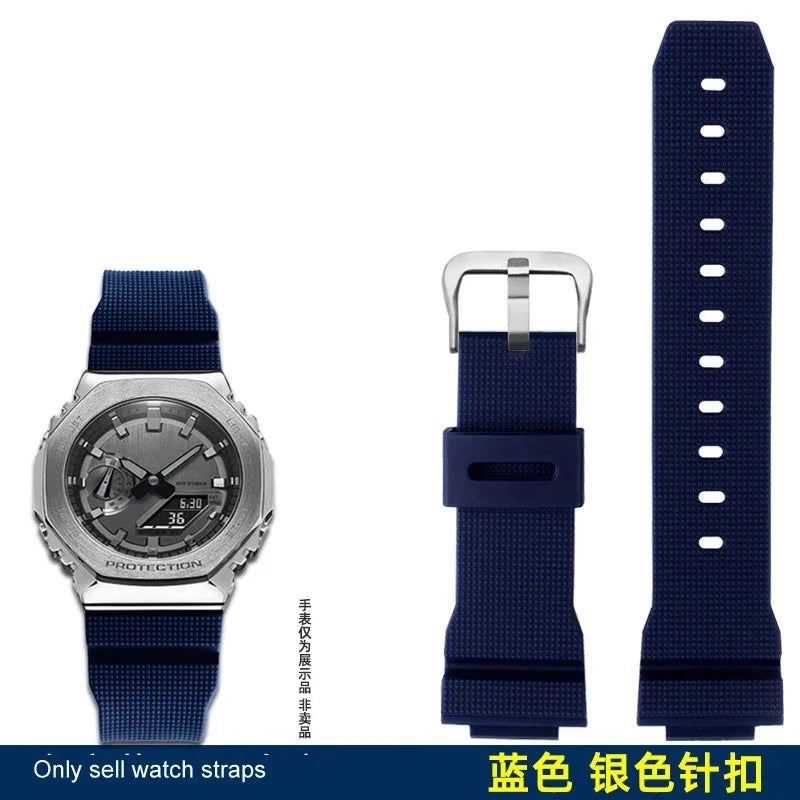 High quality rubber strap For Casio G-Shock GM2100 GA2100 DW5600GM GA 2100 DW6900 silicone waterproof strap 16mm bracelet