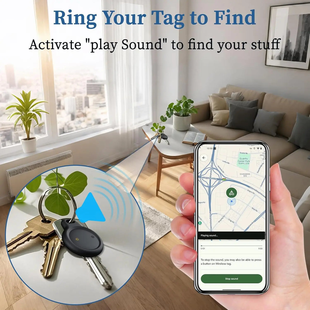 Bluetooth Tracker Tag for Android Key Finder Compatible with Google Find My Tracking Tag Item Finders for Keys,Luggage, Suitcase