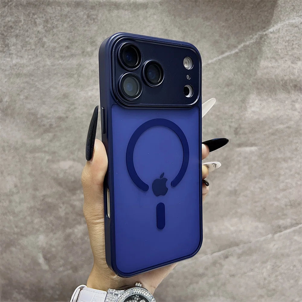Matte Magnetic Translucent Wireless Charge Phone Case For iPhone 17 Air 16 Plus 15 14 13 12 11 17 Pro Max for Magsafe Cover