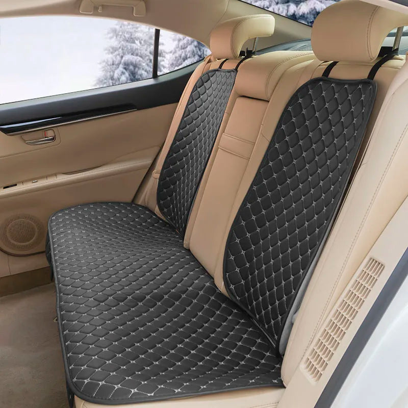 SEAMETAL PU Leather Car Seat Cover Front Rear Auto Chair Protector Backrest Waterproof Cushions Four Season for Car Accessories