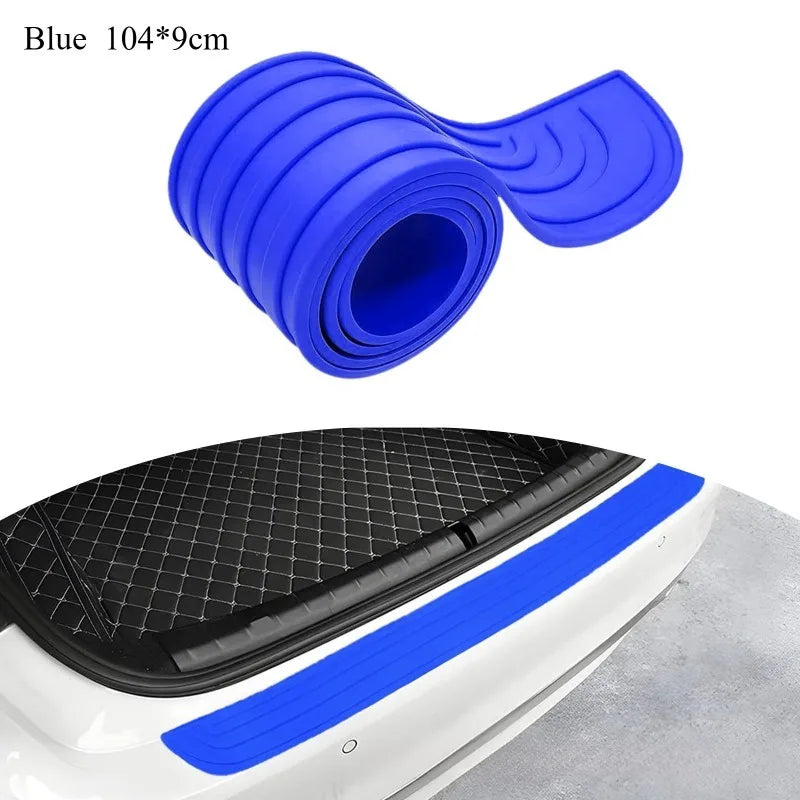 Car Trunk Sill Protector, Rear Bumper Guard, Tailgate Threshold Strip, Silicone Anti - Collision & Scratch Protection for Auto