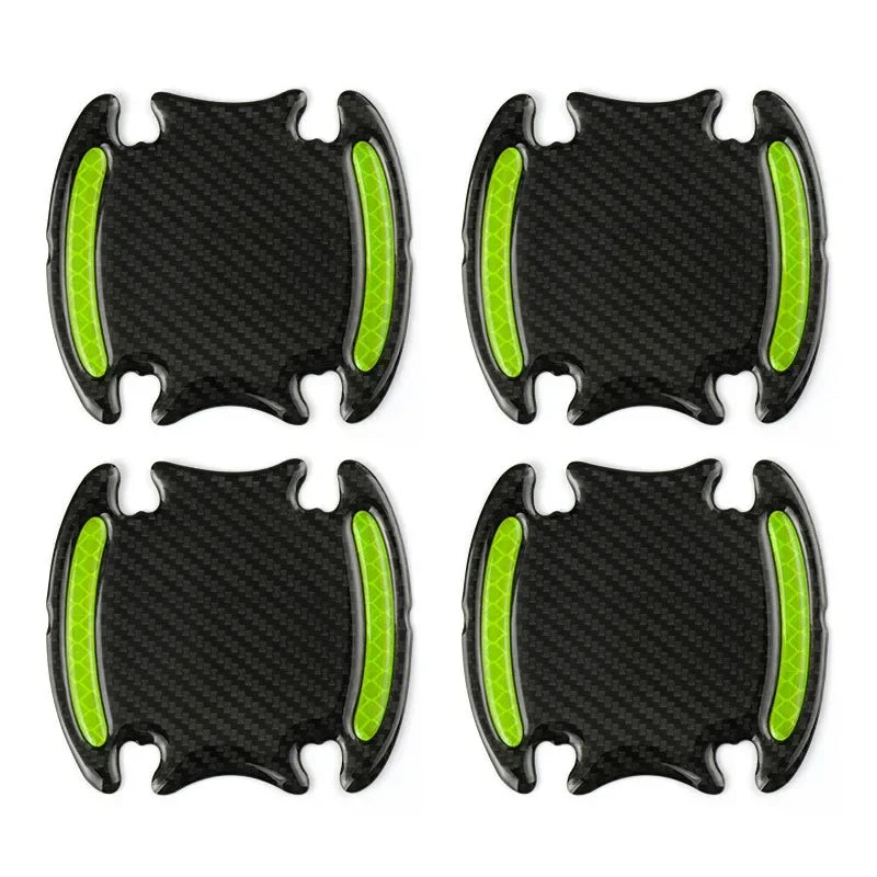Universal Door Handle Sticker 3D Carbon Fiber Car Door Handle Paint Scratch Protector Sticker Auto Door Handle Scratch Cover