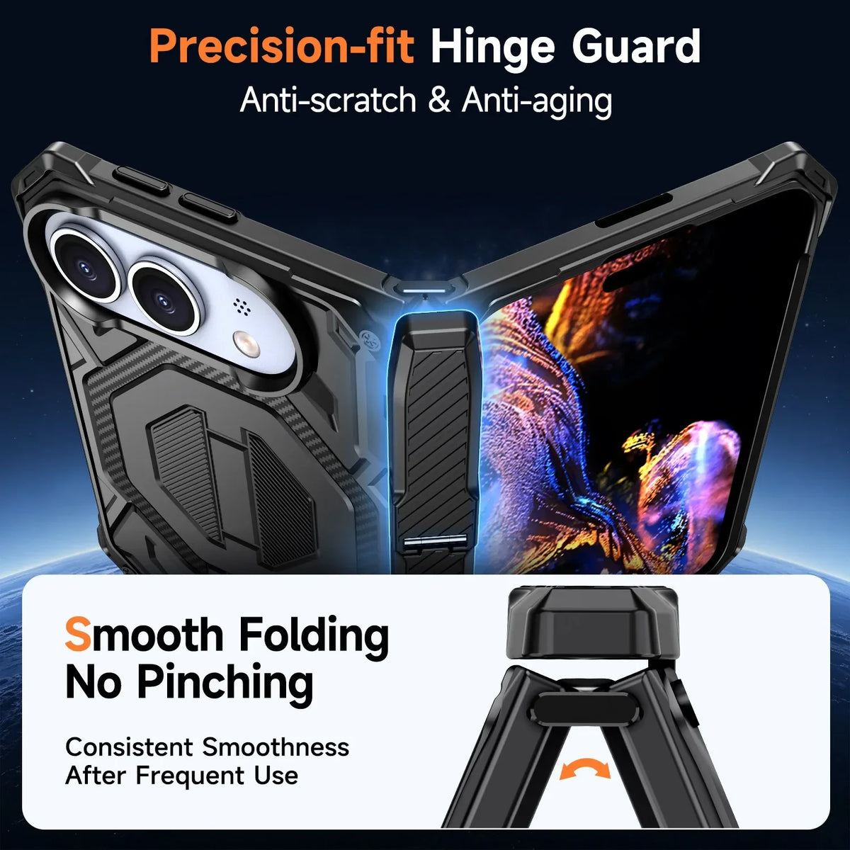 Case For iphone Duo,Magnetic Magsafe Anti Drop Kickstand Central Axis Slim Fit Protection Cover phone accessories
