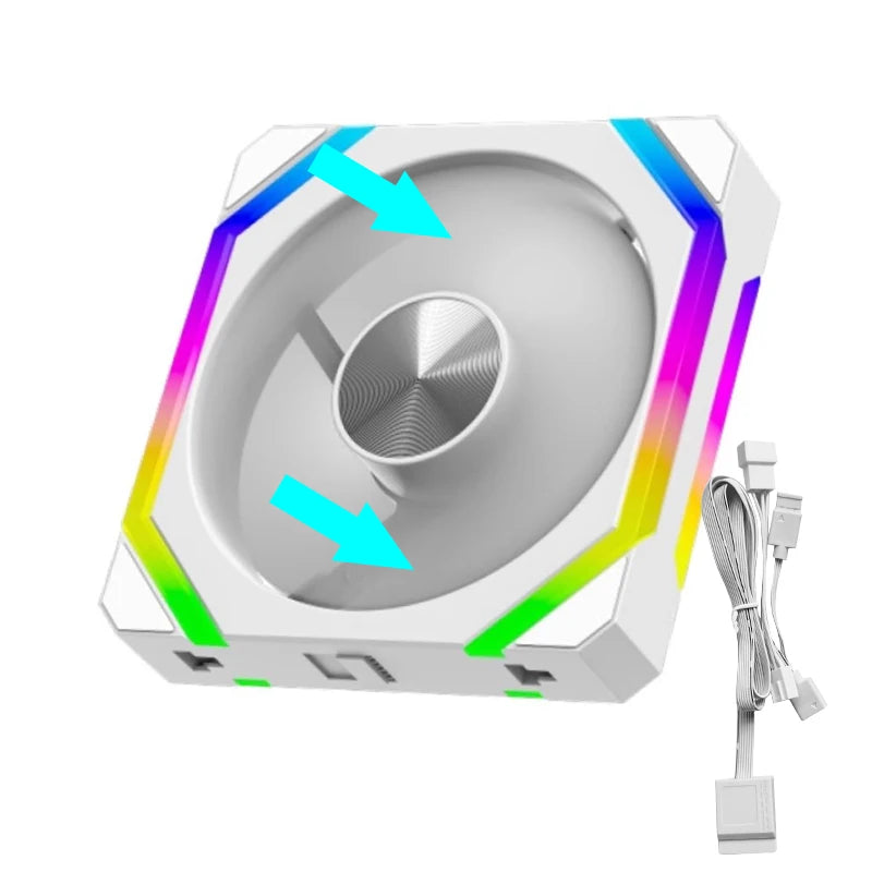 JUMPEAK CS120 ARGB Cooling Fan 360mm 240mm Modular Stackable Splicing Silent 120mm RGB Fans Kit For Gaming PC Case Water Cooler