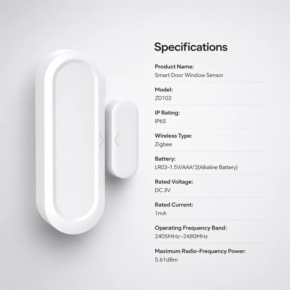 IP65 Tuya WiFi Door Window Magnetic Sensor Wireless Connection Smart Home Protection Waterproof Door Detectors Automation