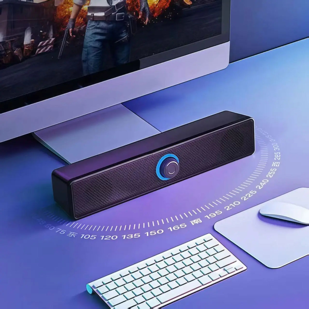 PC Soundbar Wired and Wireless Bluetooth Speaker USB Powered Soundbar for TV Pc Laptop Gaming Home Theater Surround Audio System