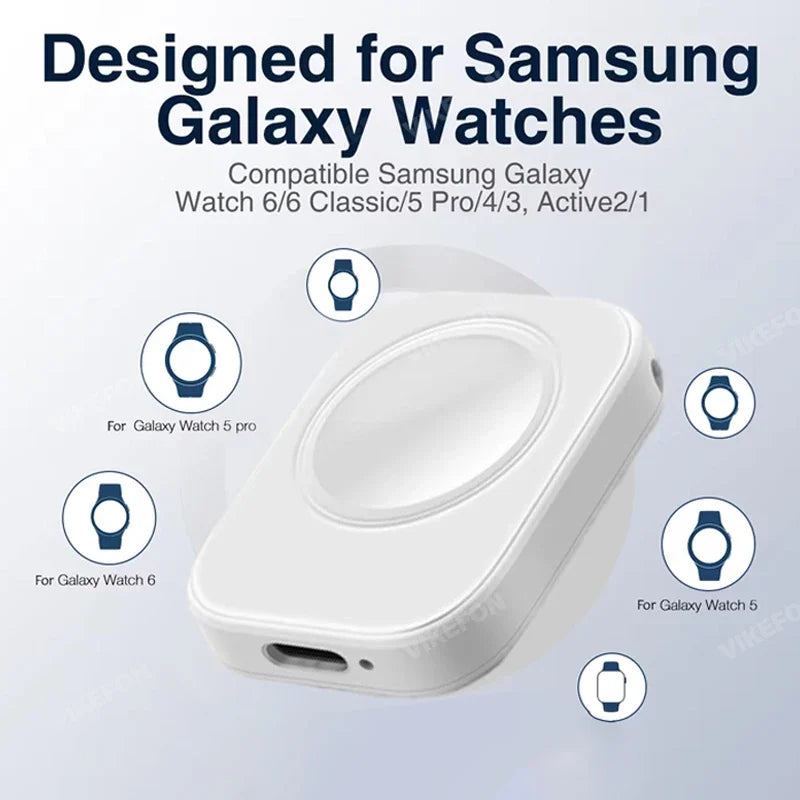 Magnetic Wireless Portable Watch USB Type C Fast Charger for Samsung Galaxy Watch 7/6 Classic 5/4 4 Pro 3/Active Fast Charging