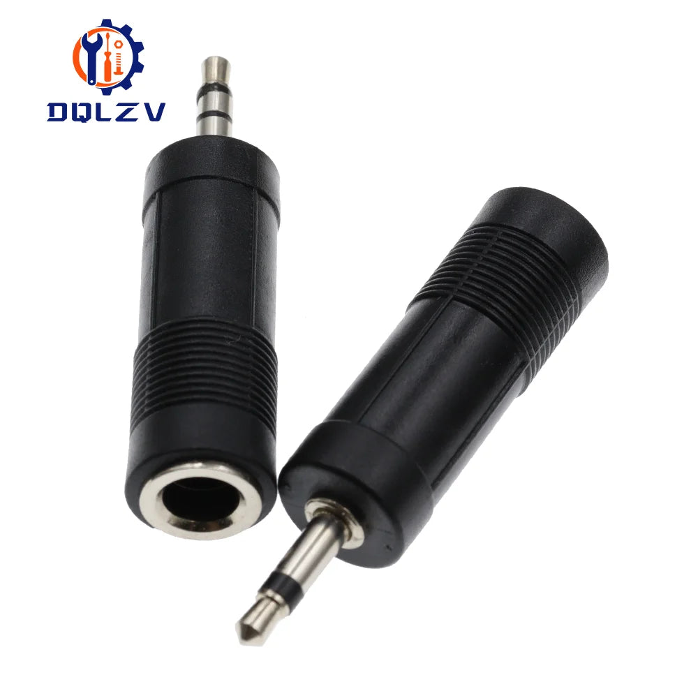 6.35mm Female Plug to 3.5mm Male 2Pole 3 Pole Connector Headphone Amplifier Audio Adapter Microphone AUX 6.3 3.5 mm Converter