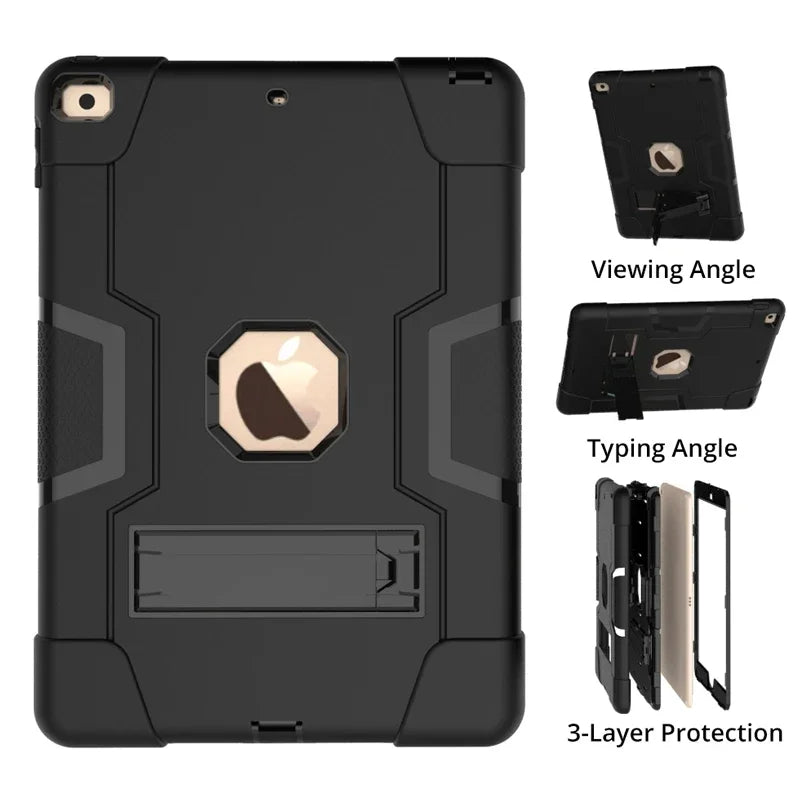 Armor Stand Shockproof Kids Tablet Case for IPad Air 10.2 10.5 11 12.9 Inch 2021 I Pad Pro 9.7 Mini 6 5 4 3 2 7th 8th 9th Cover