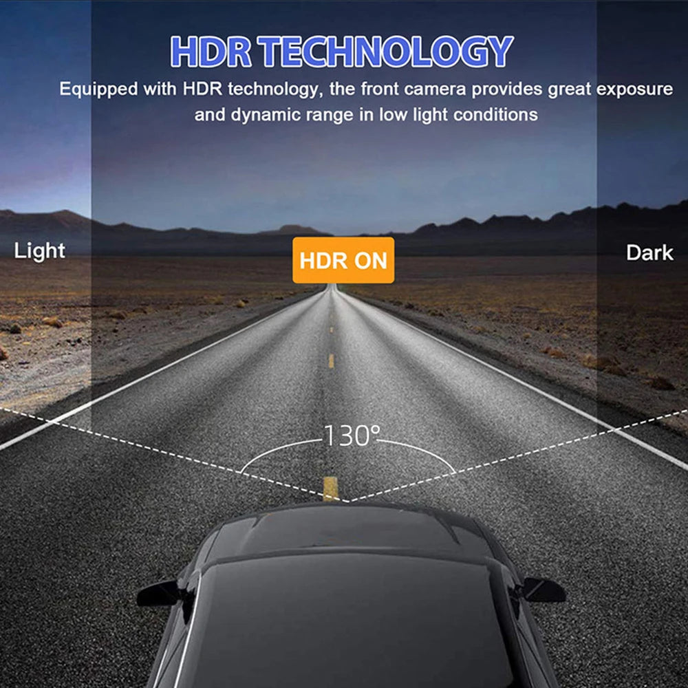 Dash Cam W/ IR Night Vision Loop Recording & 2" IPS Screen 1080P 3 Camera , DVR recorder, video recorder, Vehicle DVR