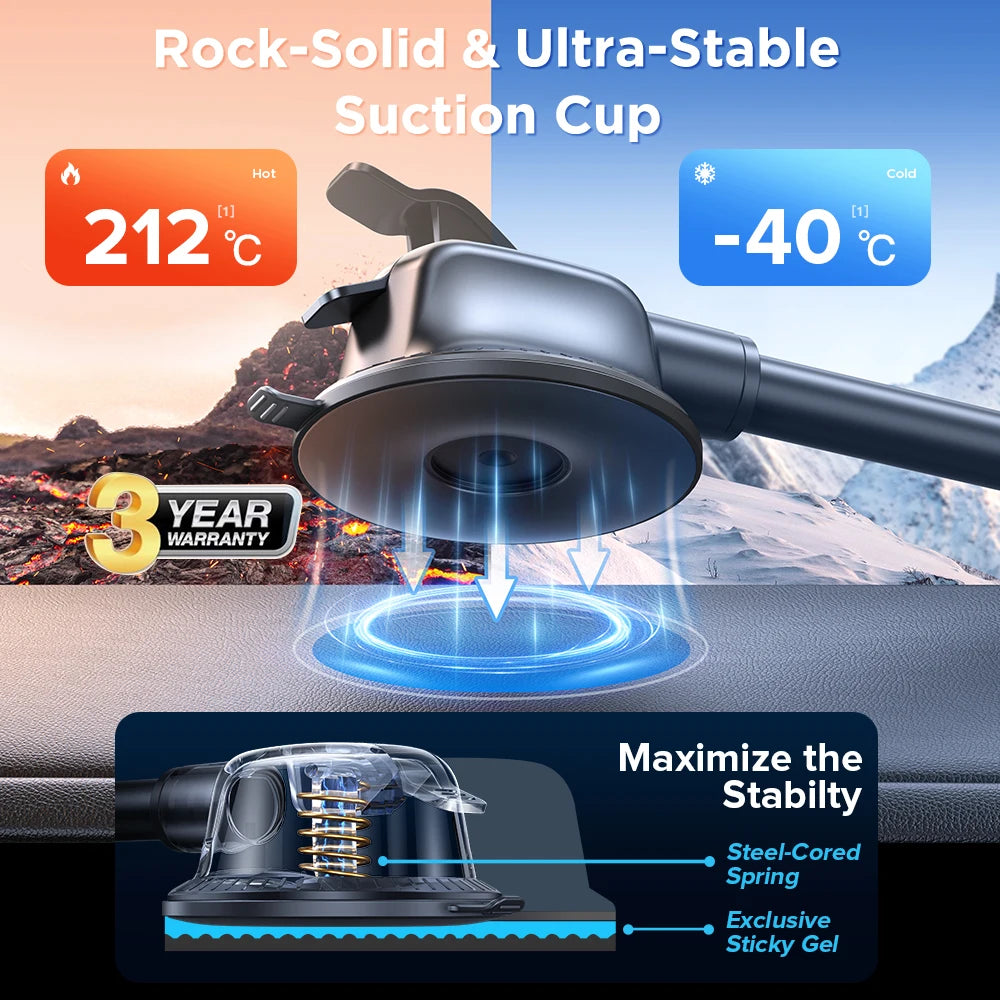 Joyroom Car Phone Holder Mount 360° Widest View Universal Handsfree Auto Air Vent Flexible Long Arm Phone Mount JR-ZS259