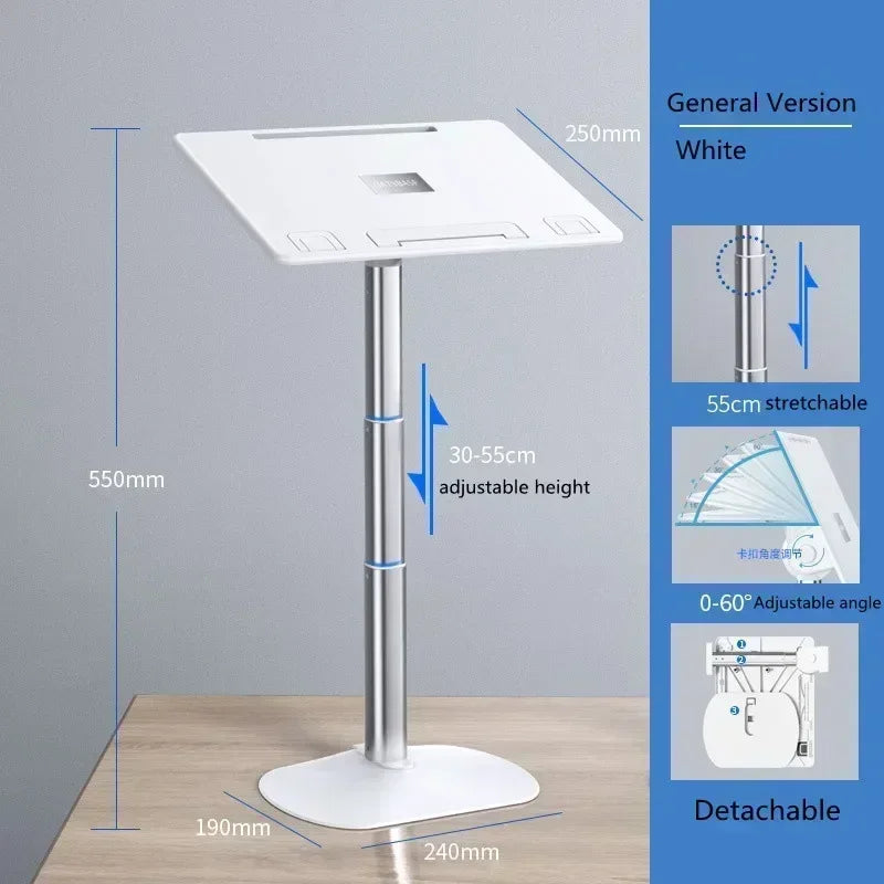 Eary Portable Laptop Stand for Desktop Height Angle Adjustable Holder for Notebook Floor Book Desk Gifts for Kids Girls Students