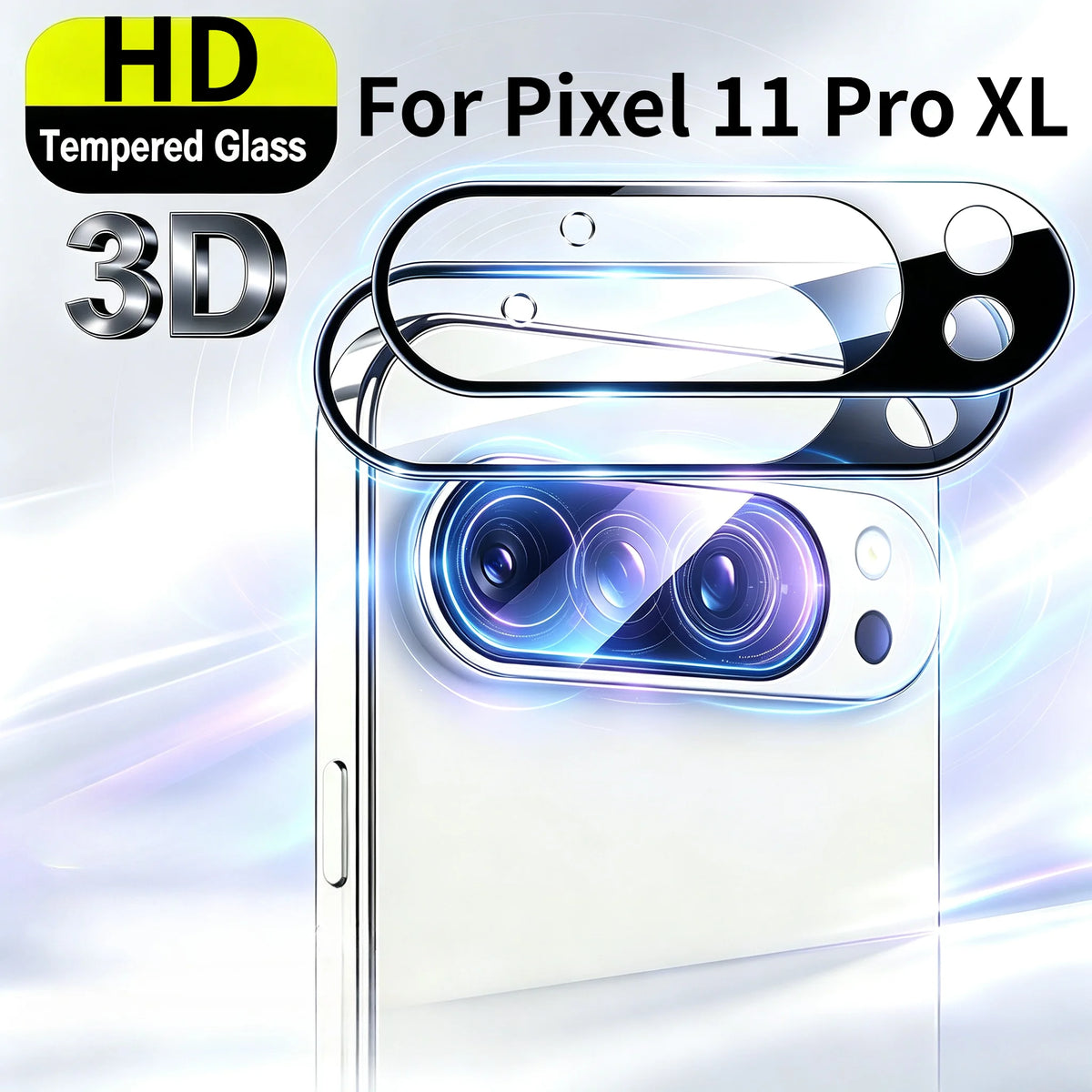 1-2Pcs 3D Premium HD Black Camera Lens Tempered Glass Protector For Google Pixel 11 10 9 Pro XL 10A 9A 9H Anti-Scratch Lens Film
