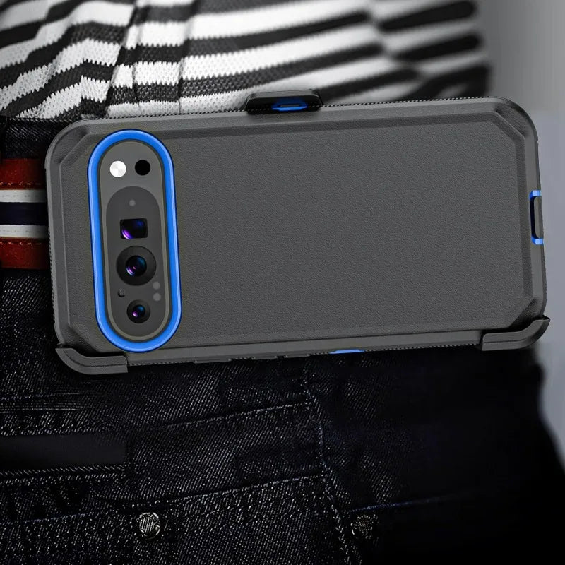 Premium Military Grade Heavy Duty Phone Case for Google Pixel 10 9 8 Pro XL with Clip Hard Shockproof Armor Protector Cell Cover