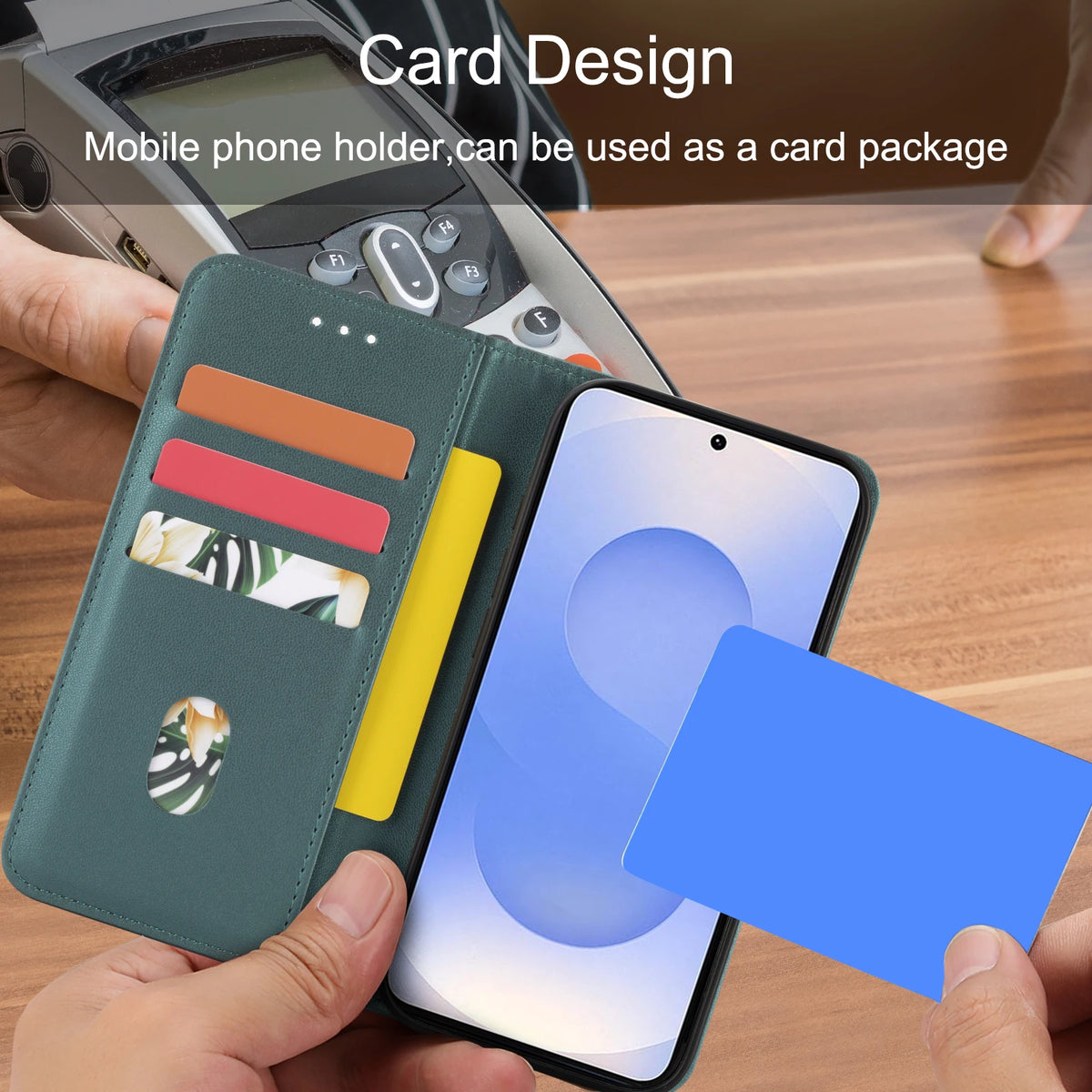 For Samsung S26 Series Protective Case S25/S24/S23/S22/S21/S20Fe Flip Wallet Protective Case with Card Slot Faux Leather Phone Case