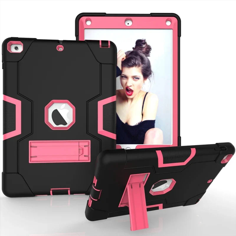 Armor Stand Shockproof Kids Tablet Case for IPad Air 10.2 10.5 11 12.9 Inch 2021 I Pad Pro 9.7 Mini 6 5 4 3 2 7th 8th 9th Cover
