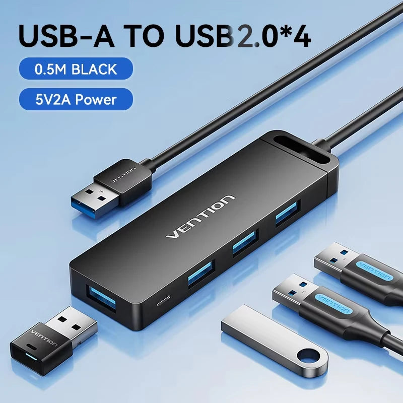 Vention USB Hub High Speed 4 Ports Multi USB 3.0 to USB 3.0 Hub Splitter Adapter for MacBook Pro iPad Pro Xiaomi Lenovo USB Hub