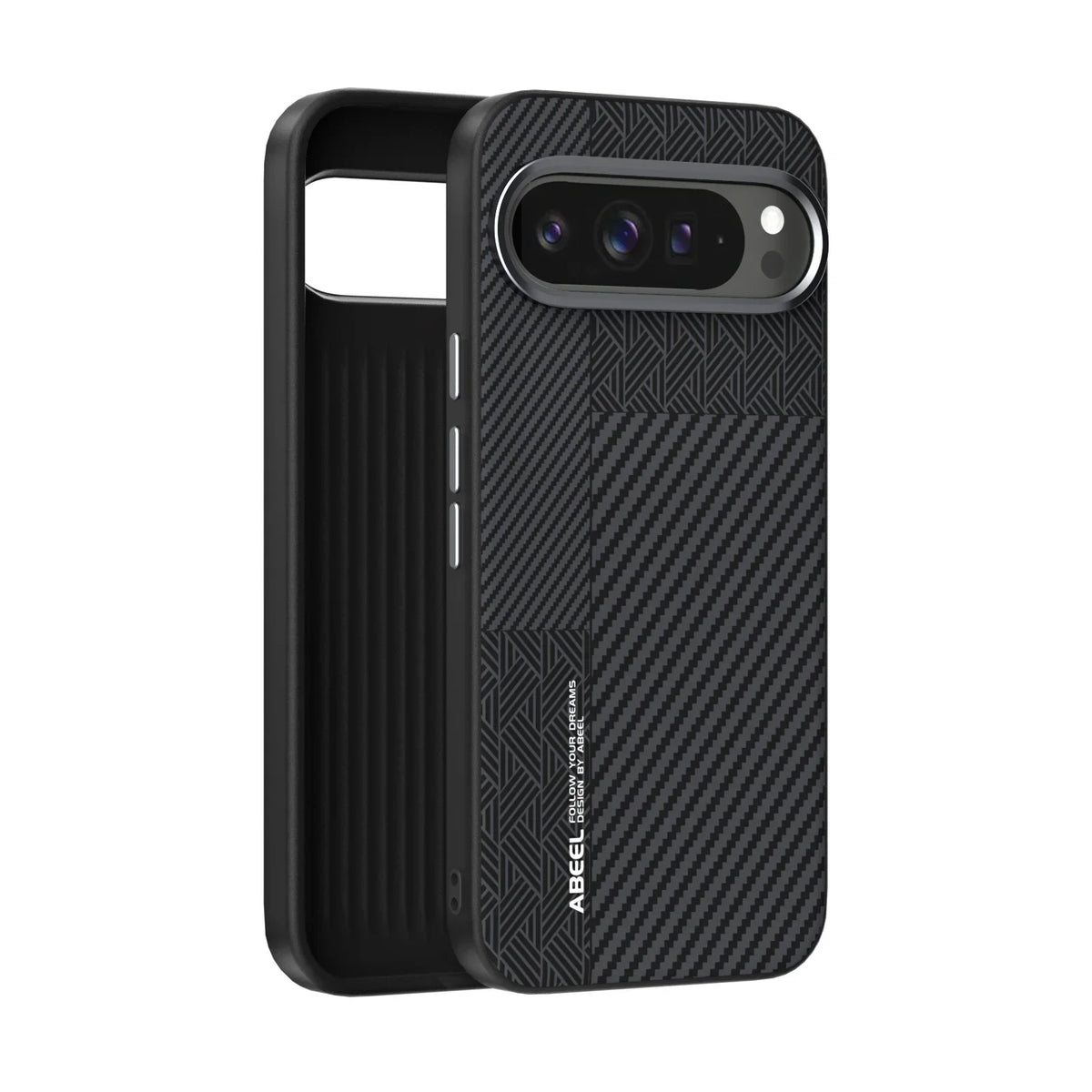 Fashion Carbon Fiber Pattern Protective Case for Google Pixel 10 9 Pro XL Alloy Lens Magnetic Wireless Charger Shockproof Cover