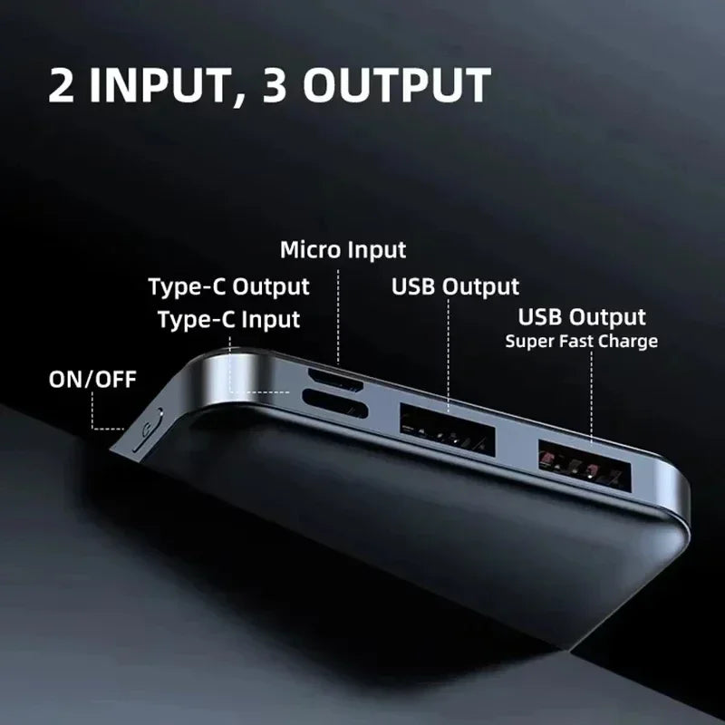 Lenovo 500000mAh Portable Power Bank 120W Large Capacity Super Fast Charging Powerbank Outdoor Travel External Battery 2027 New