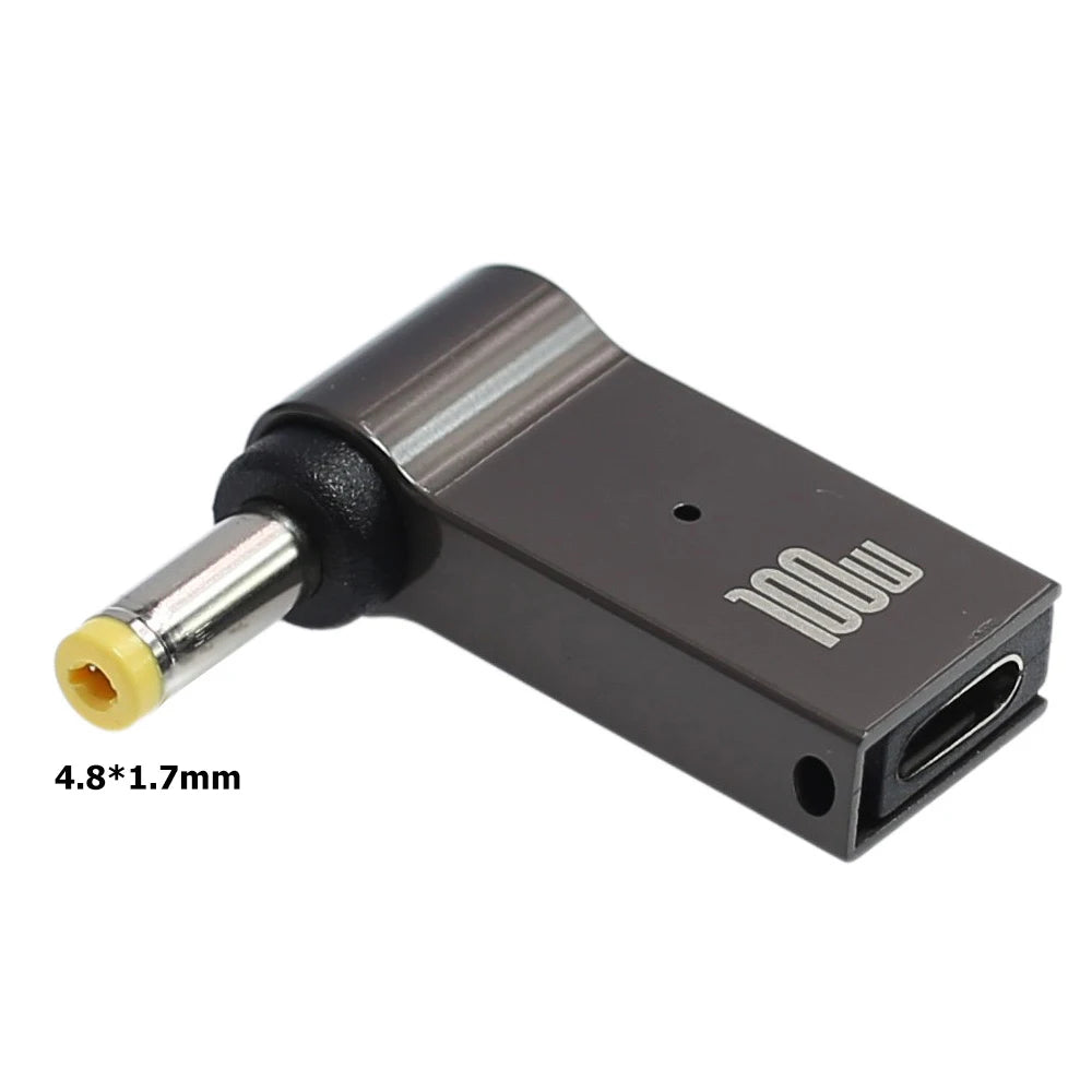 100W USB Type C Fast Charging Adapter Plug Connector Universal USB C Laptop Charger Converter for Dell Asus Hp Acer Lenovo