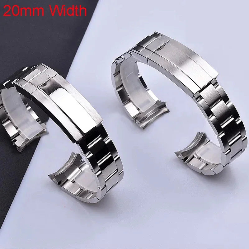 20mm 21mm 904L Stainless Steel Watch Band for Rolex SUBMARINER DAYTONA SUP GMT Men's Oyster Watch Bracelet Metal Strap