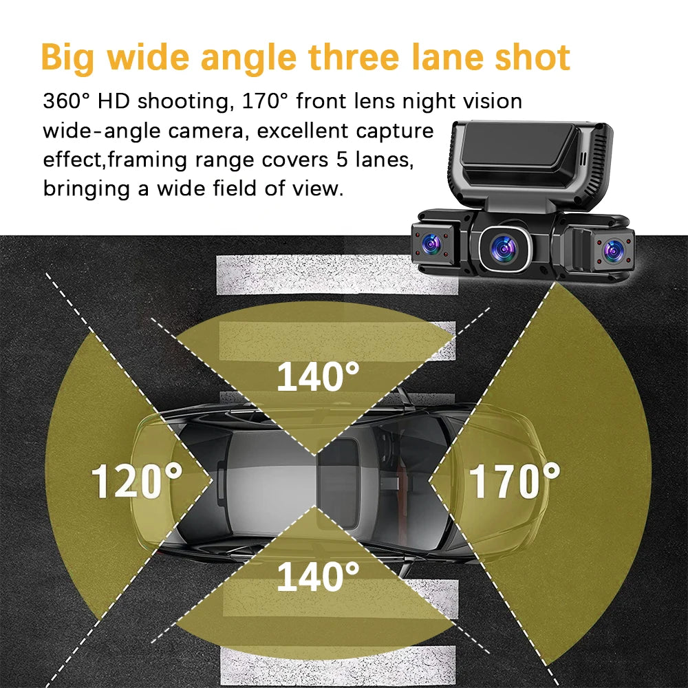 New WIFI 4Channel 360 Degree Car Dvr 1080P Video Recorder WiFi APP Dashcam 24h Parking Monitor Rear View Camera Car Recorder