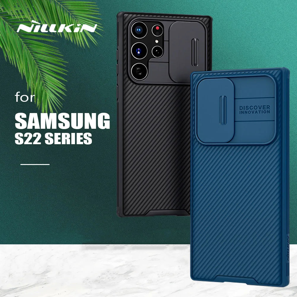 for Samsung Galaxy S26 S25 S24 S23 S22 Ultra Edge Case Nillkin CamShield Slide Camera Cover for S24 FE S23 Plus Lens Cases