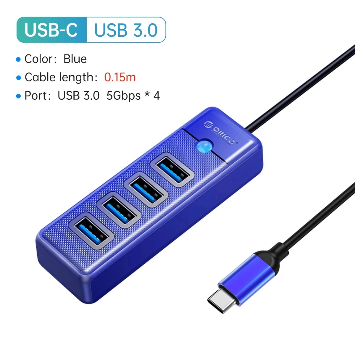 ORICO Usb Hub 5Gbps USB 3.0 3/4 Ports High Speed Mini Usb Splitter OTG Adapter for Desk PC Computer Accessories Hub Dock Station