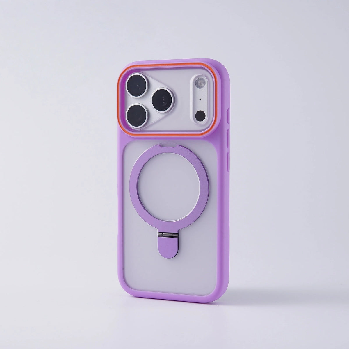 Matte Translucent Magnetic Ring Bracket Bumper Case For iPhone 17 Pro Max 16 15 14 13 12 Shockproof Stand Cover For Magsafe