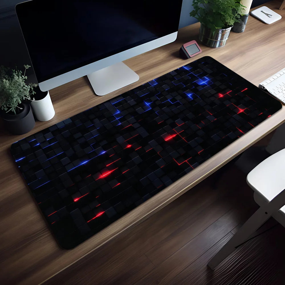 Geometric Blue Gradient Honeycomb Mouse Pad Non-slip Thickened Large Writing Lockedge Office Student Gaming Cushion MousePad